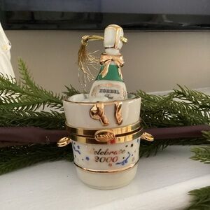 Lenox Champagne Bucket Time Capsule Ornament Commemorative 2000